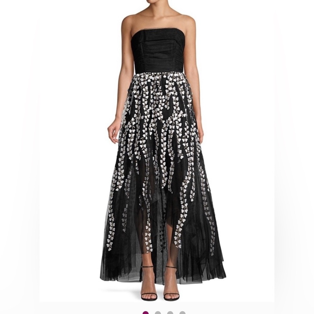 BCBGMaxAzria Black and White Floral Dress